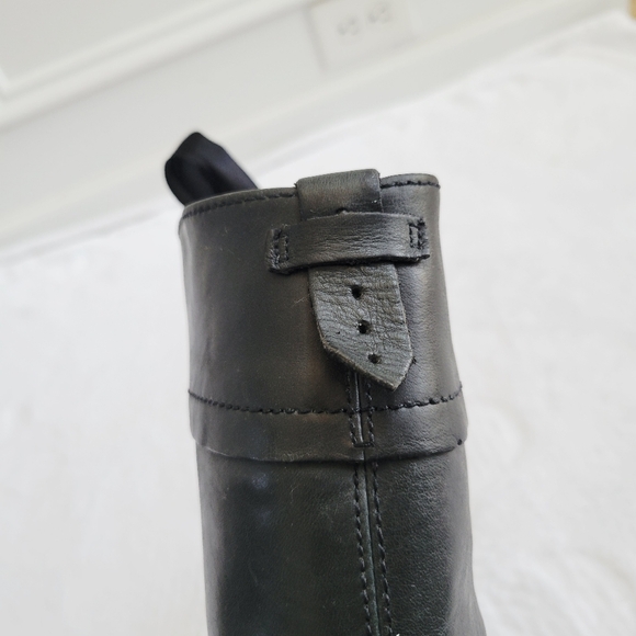 Dr. Martens Triumph Dark Green Combat Foldover Boots with Ribbon Laces Size 8 - Picture 5 of 14